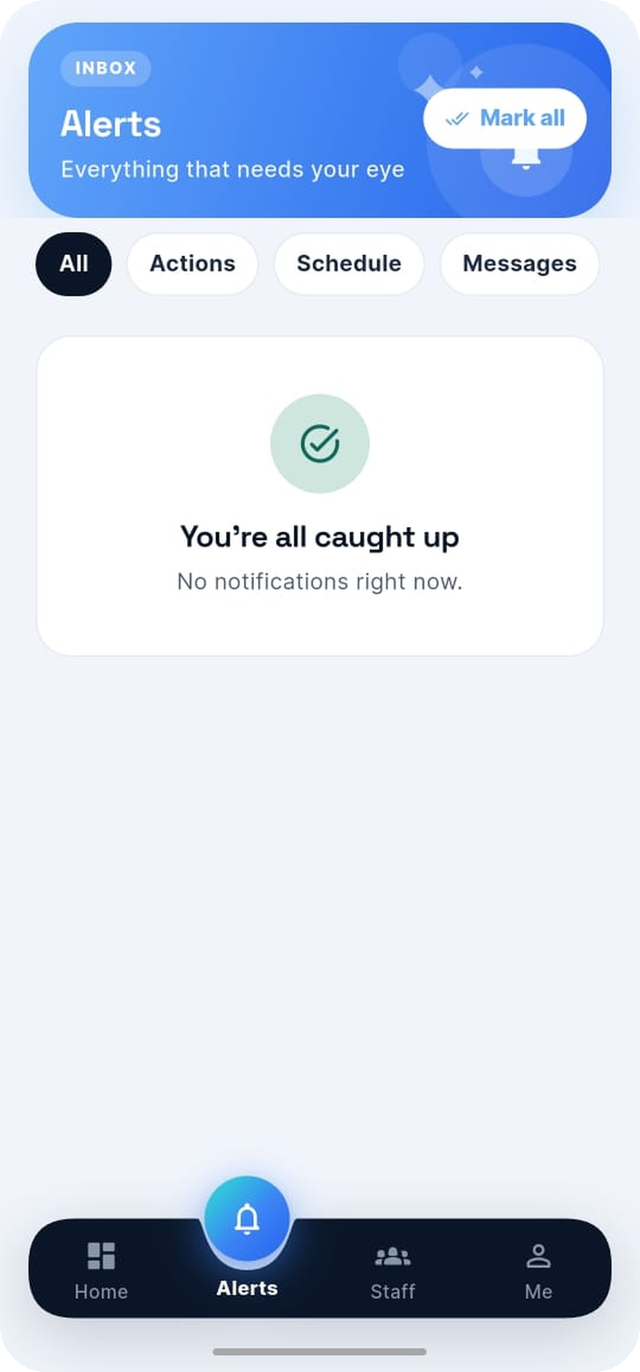 Alerts inbox